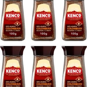 kenco origins colombian instant coffee 100g (pack of 6 jars, total 600g)